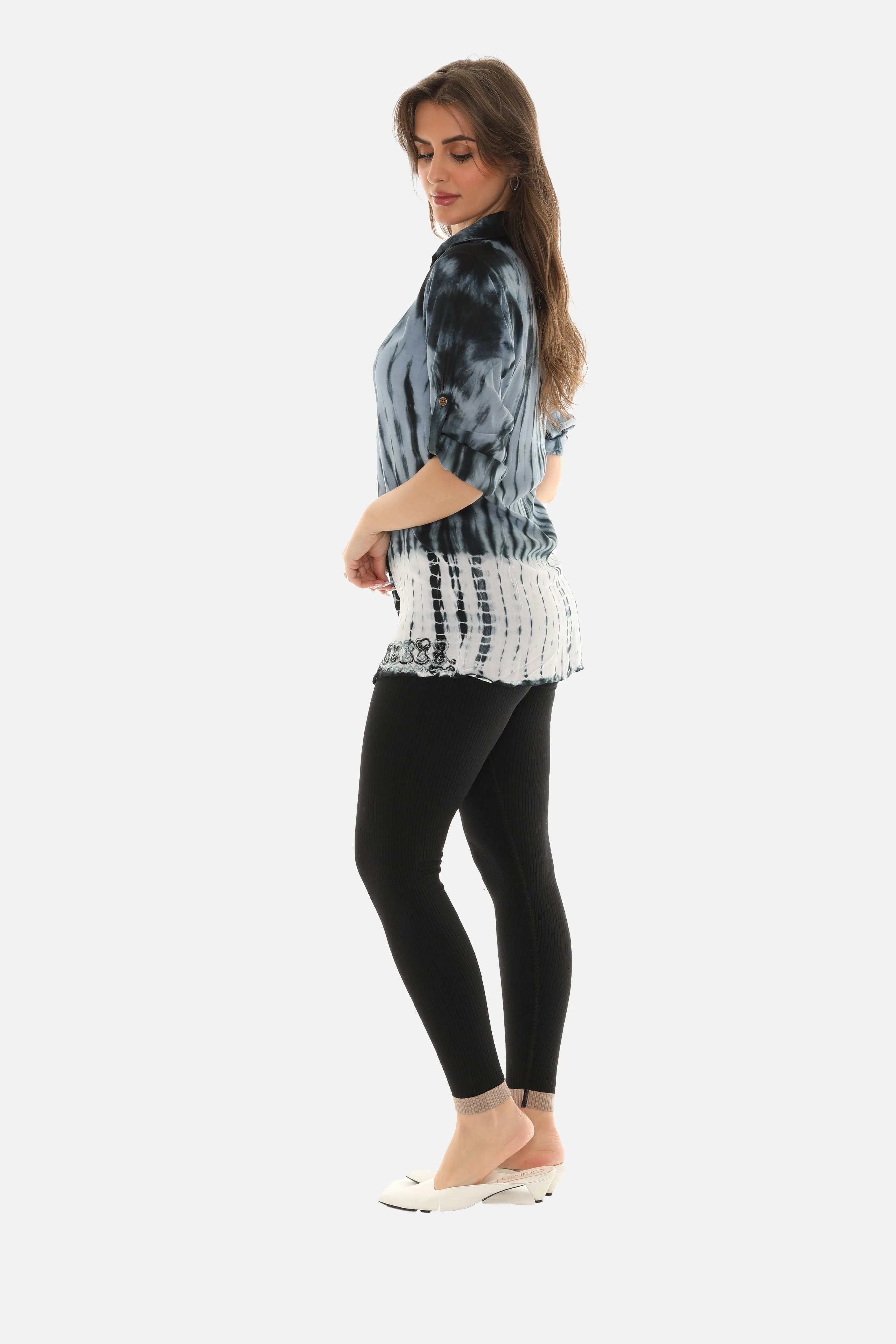 Women's Trendy Tie Dye Button Down Shirt