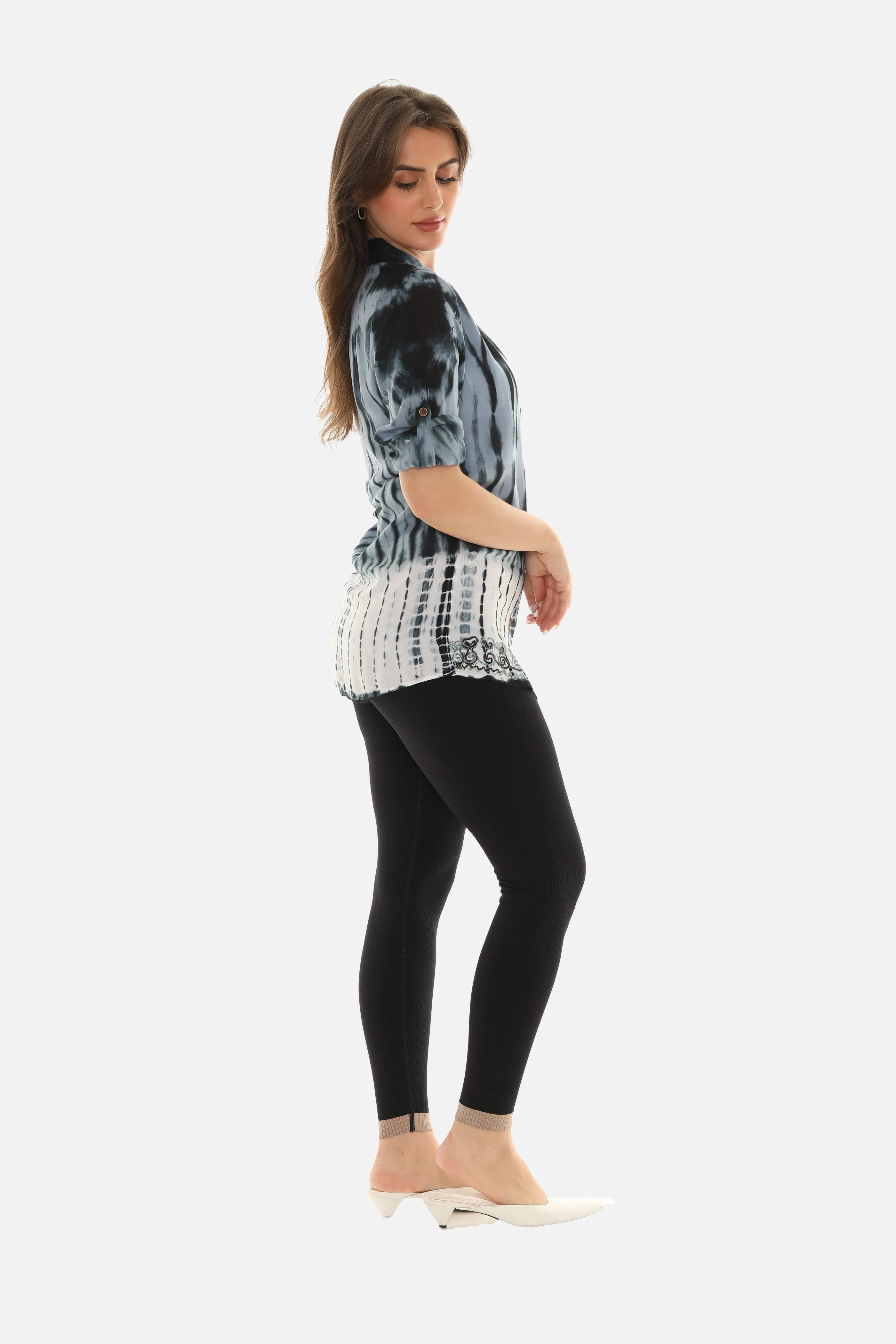 Women's Trendy Tie Dye Button Down Shirt